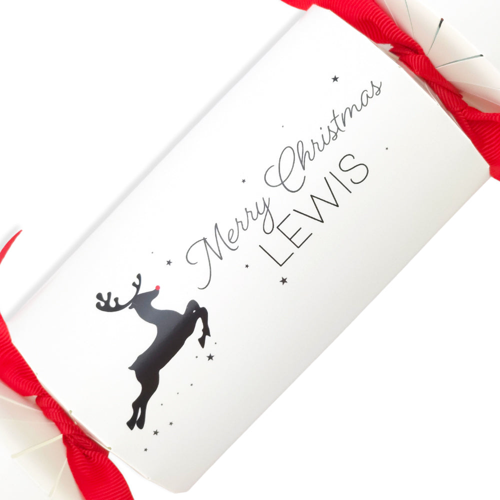Personalised Rudolph Silhouette Crackers Kit | Add Your Own Names | Minimum 4