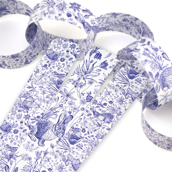 30 Reusable 2.5m Paper Chains | Easter Toile de Jouy | No Glue Needed