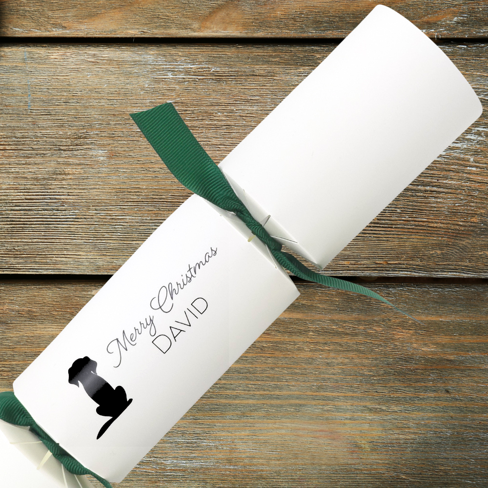 Personalised Dog Silhouette Crackers Craft Kit | Add Your Own Names | Minimum 4