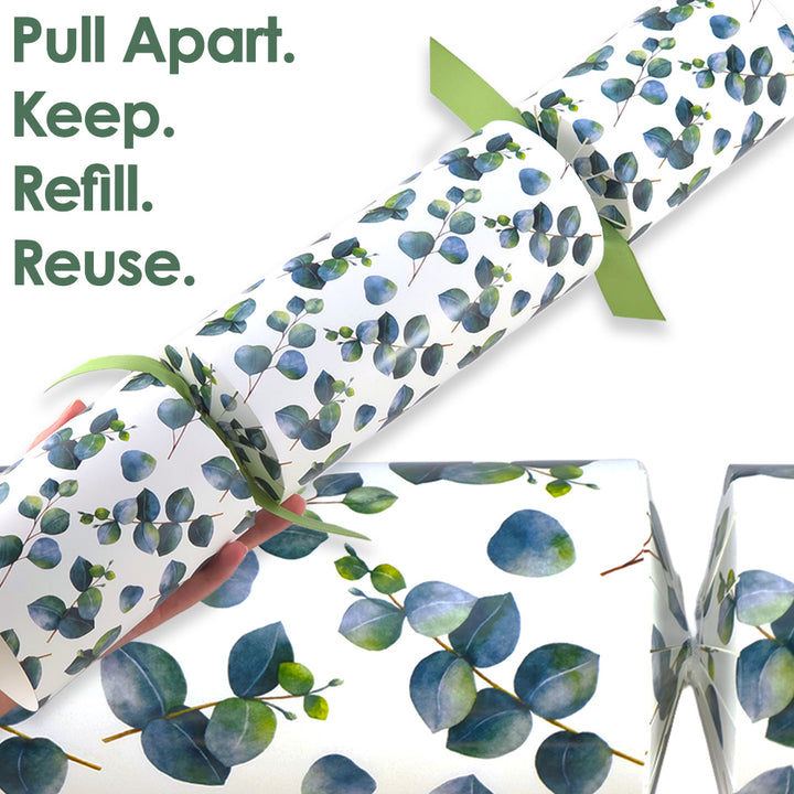 Extra Large &amp; Jumbo | Reusable Keepsake Cracker Sets | Watercolour Eucalyptus