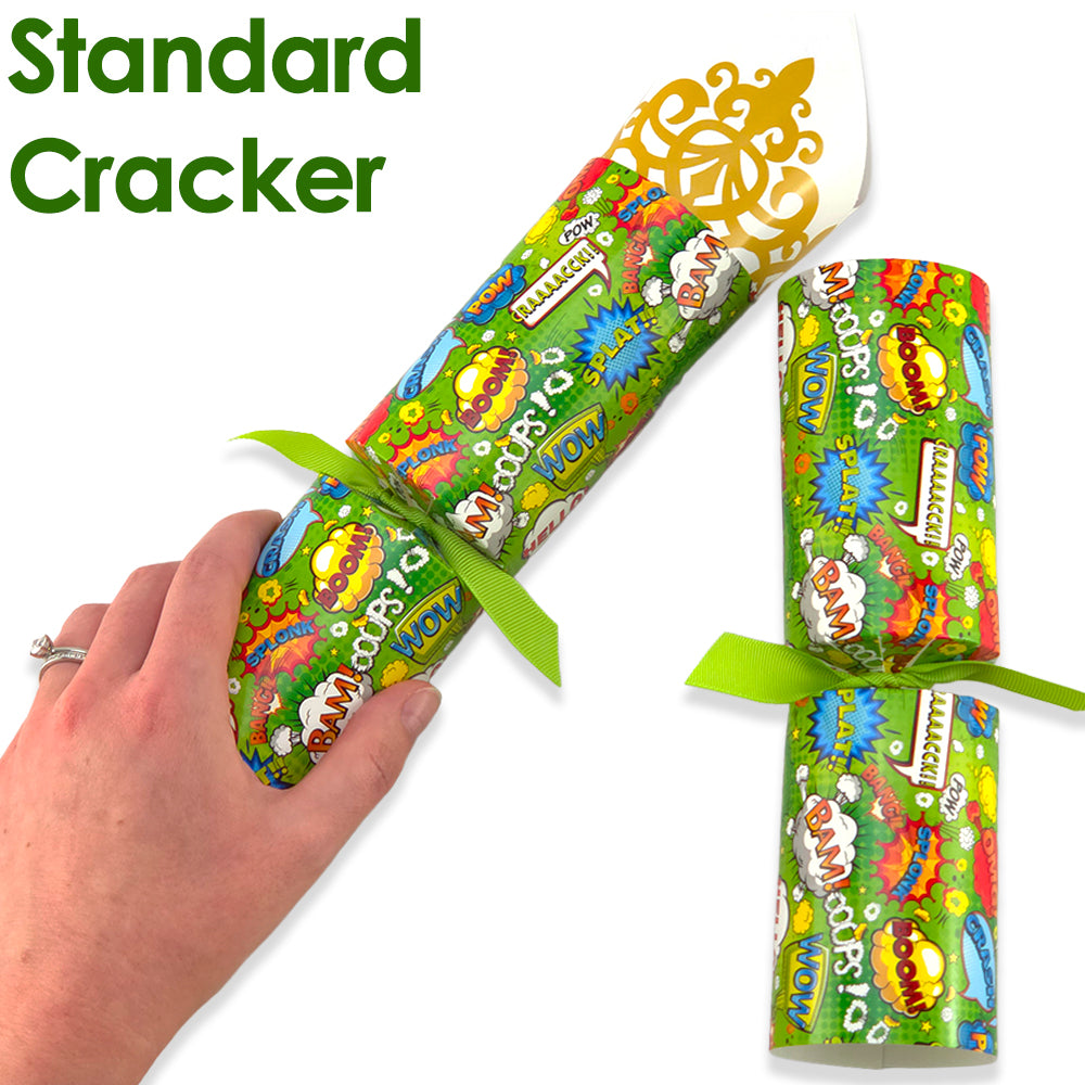 Reusable Keepsake Kids Design Cracker Set | Neon Superhero | Luxury DIY
