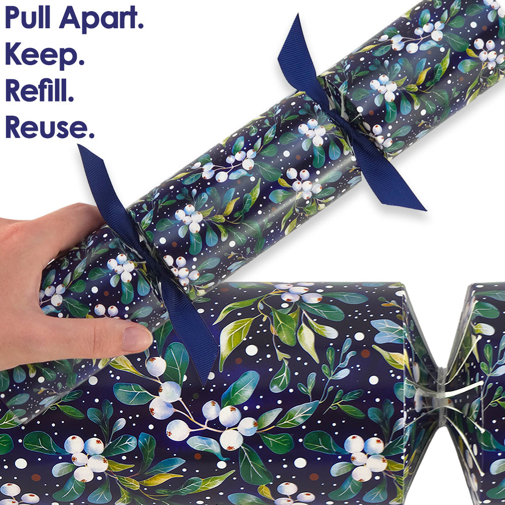 Reusable Keepsake Christmas Cracker Set | Midnight Mistletoe | Luxury DIY