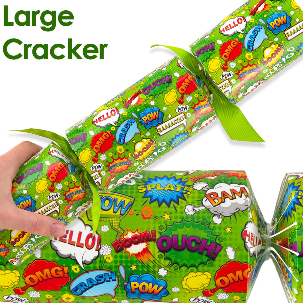 Reusable Keepsake Kids Design Cracker Set | Neon Superhero | Luxury DIY