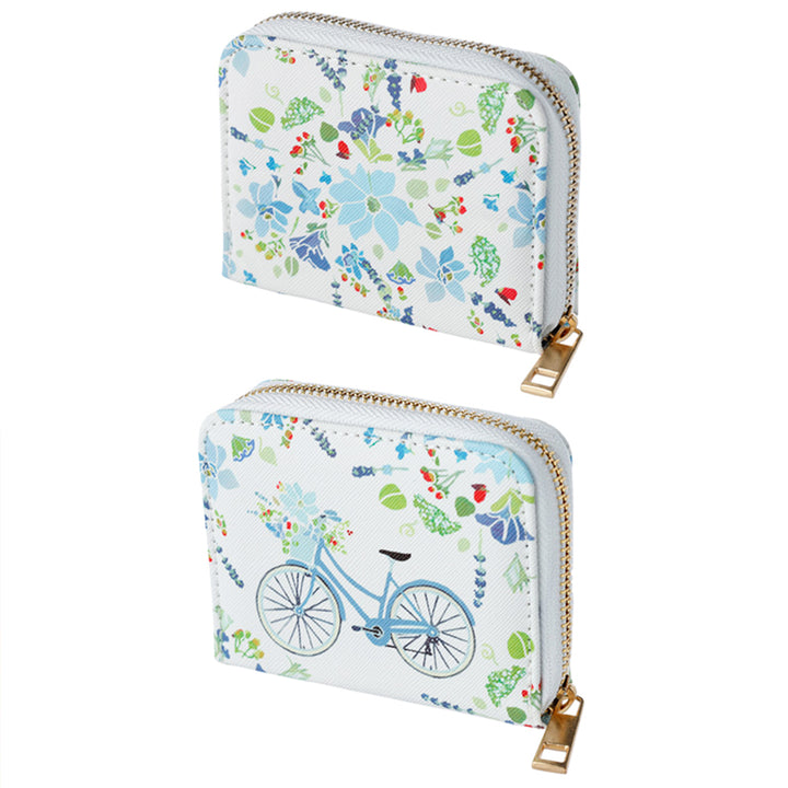 Pretty Blue Floral Zip Around Coin Purse | Julie Dodsworth | Gift for Ladies