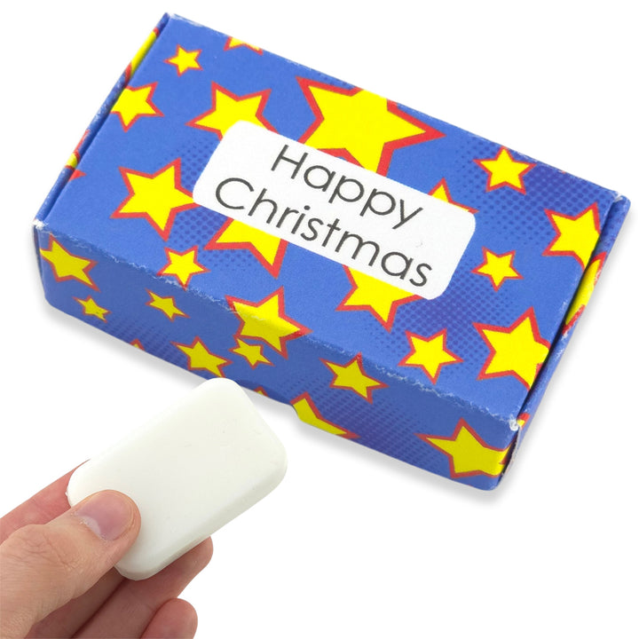 Happy Christmas | Fig &amp; Cassis 20g Travel Soap Bar | Little Gift | Cracker Filler