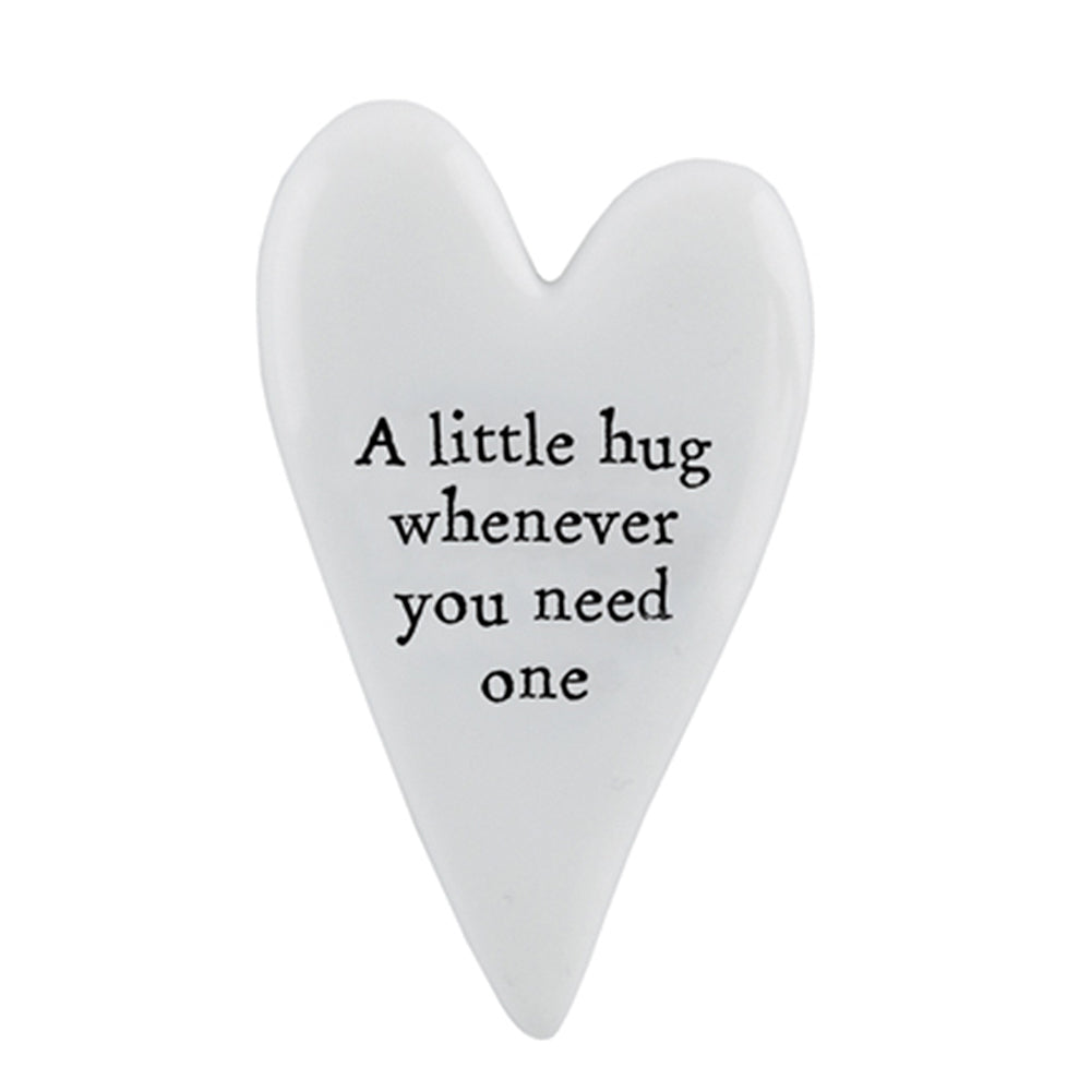 A Little Hug Whenever You Need One | Little Ceramic Heart Token | Mini Gift | Cracker Filler