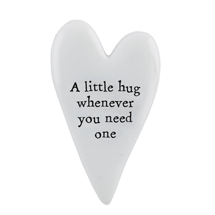 A Little Hug Whenever You Need One | Little Ceramic Heart Token | Mini Gift | Cracker Filler