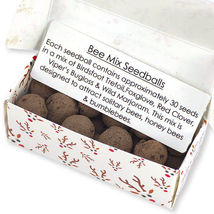 Reindeer Poos | Box of 20 Bee Mix Seedballs | Cracker Filler | Little Gift