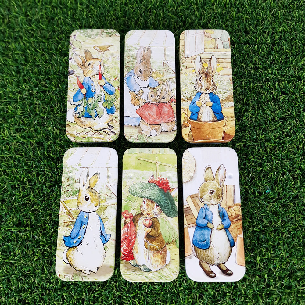 Peter Rabbit Empty Slider Tin | 8cm Long | Single | Cracker Filler | Mini Gift