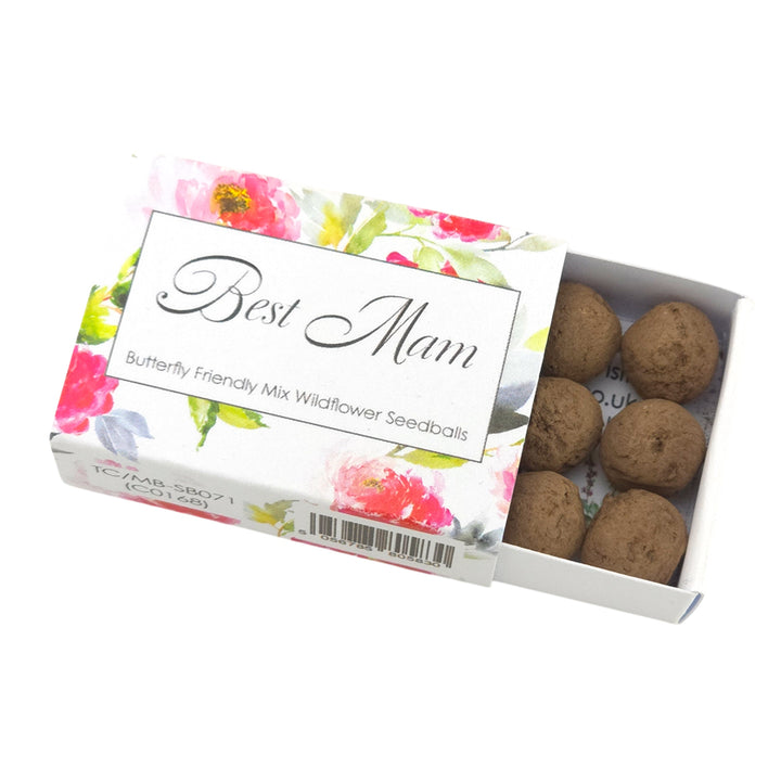 For Mums | 6 Seedball Matchbox | Butterfly Mix | Cracker Filler | Little Gift