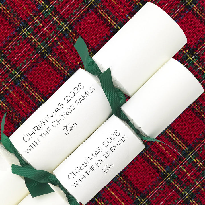 Personalised Christmas 2026 Crackers | Craft Kit | Add Family Name | Minimum 4