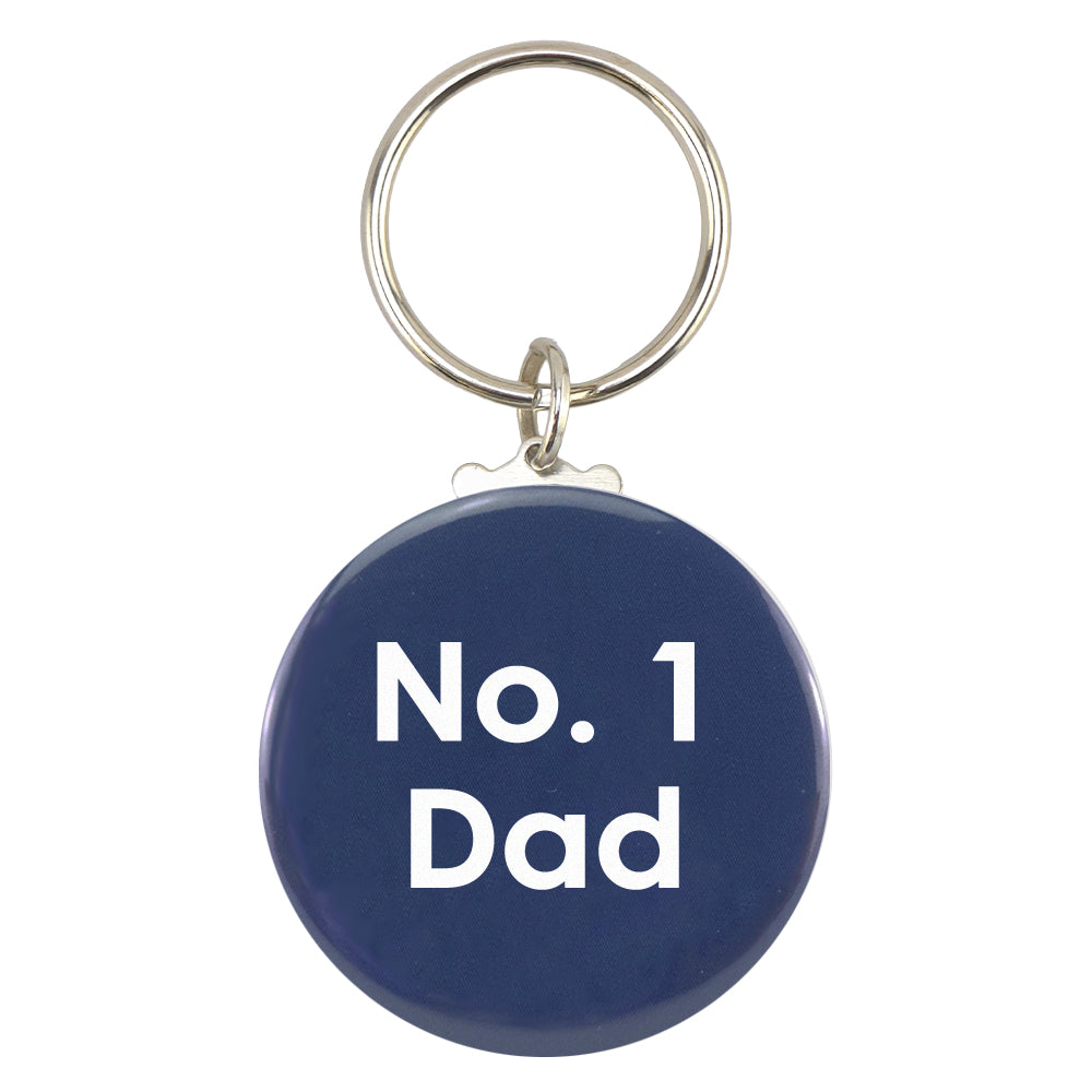 No. 1 Dad | 38mm Button Keyring | Little Gift | Cracker Filler Gift
