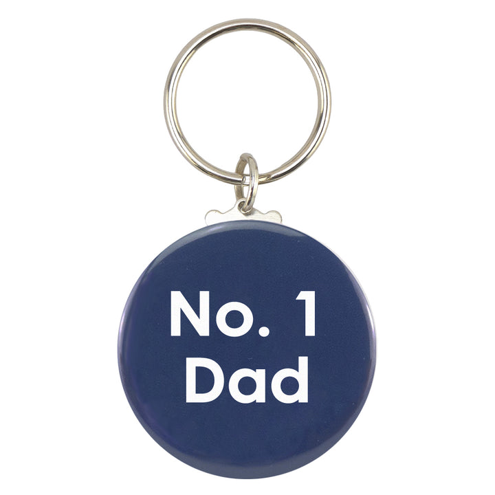 No. 1 Dad | 38mm Button Keyring | Little Gift | Cracker Filler Gift