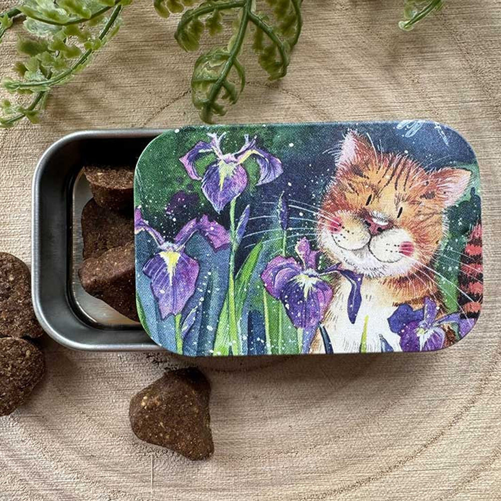 Out at Night Cat | Little Slide Shut Tin to Fill | Mini Gift | Cracker Filler