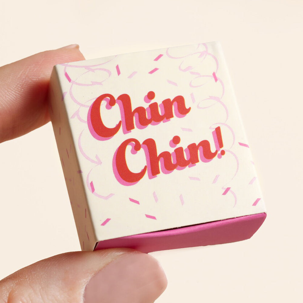 Chin Chin | Mini Matchbox & Pink Martini Token | Little Gift | Cracker Filler