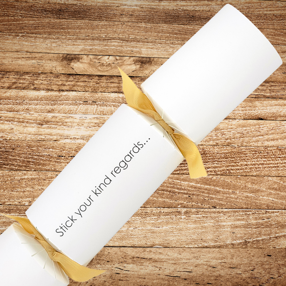 Stick your kind regards… | Modern Phrases Cracker Making Kit