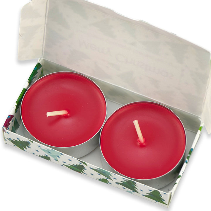 Chocolate &amp; Cherry Tealight Candles | Christmas Tree Wave | Cracker Filler Gift