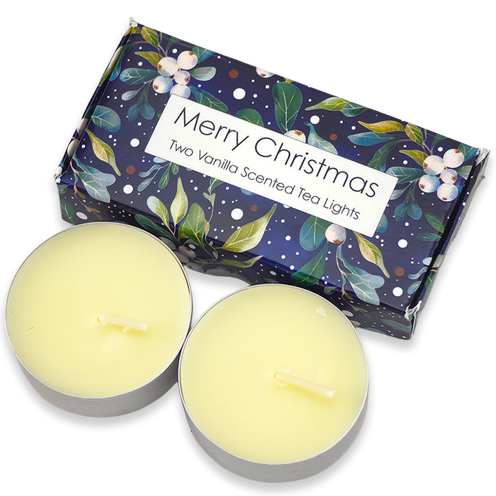 Vanilla Tealight Candles | Midnight Mistletoe | Christmas Cracker Filler Gift