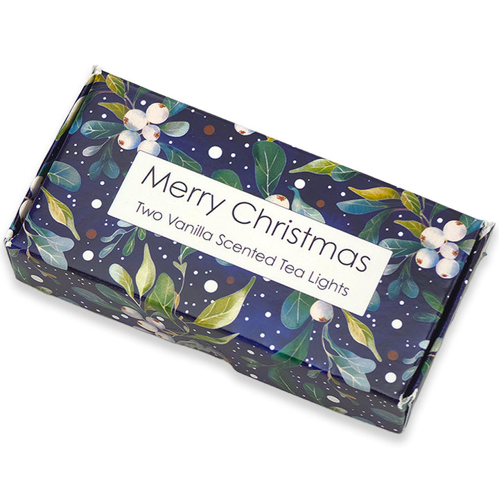 Vanilla Tealight Candles | Midnight Mistletoe | Christmas Cracker Filler Gift