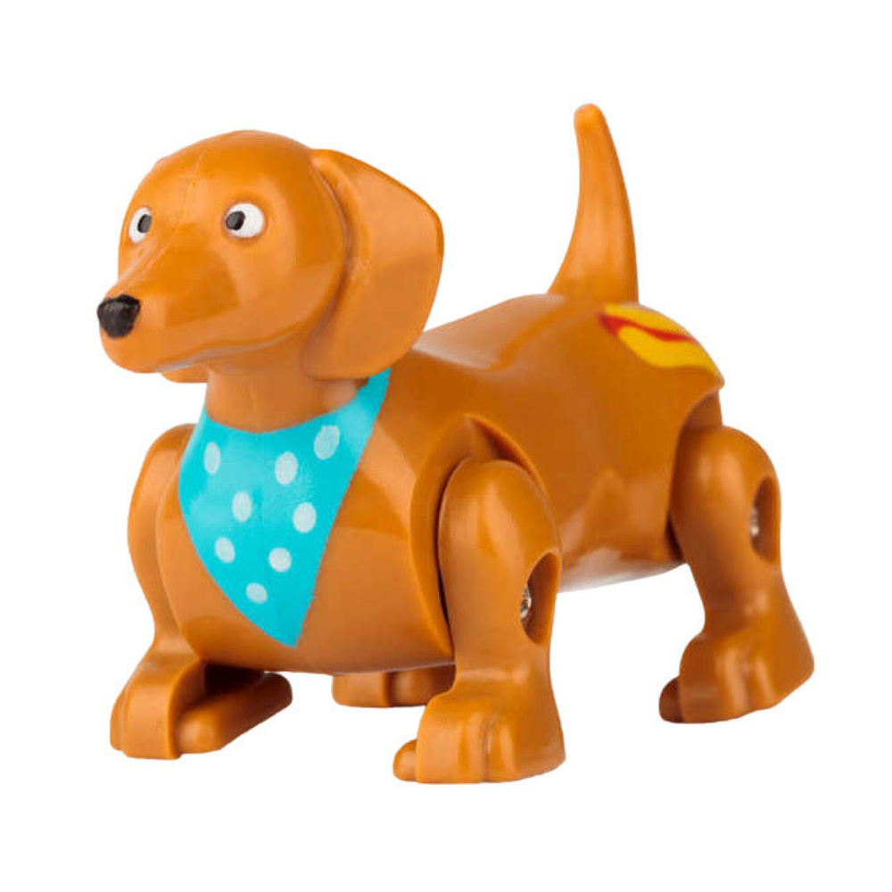 Wind Up & Go Sausage Dog | Brown | Mini Gift | Cracker Filler