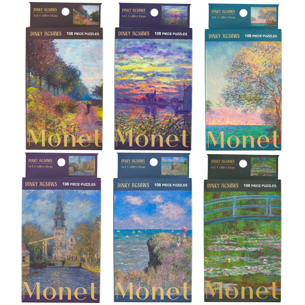 Claude Monet | Dinky Impressionist Jigsaw Puzzles | 108 Pieces | Little Gift