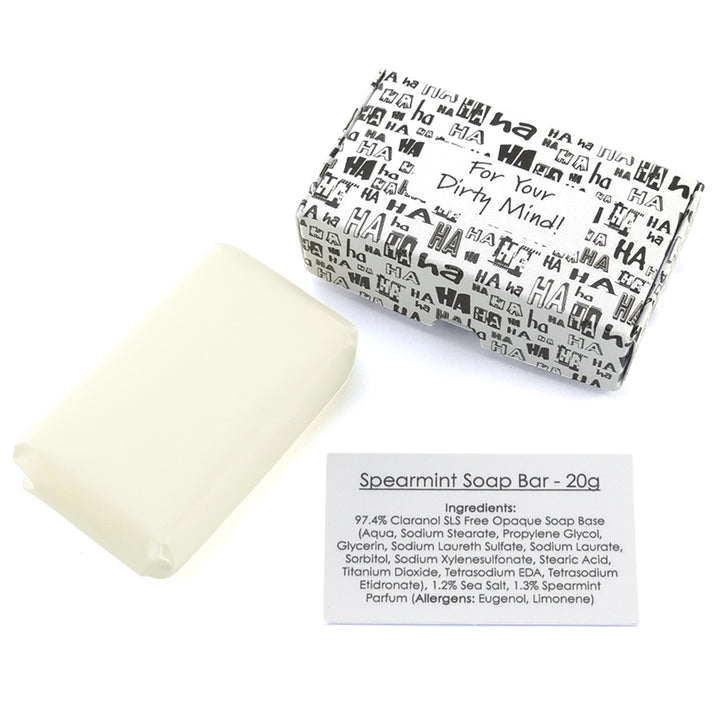 For Your Dirty Mind! | Spearmint 20g Travel Soap Bar | Mini Gift  Cracker Filler