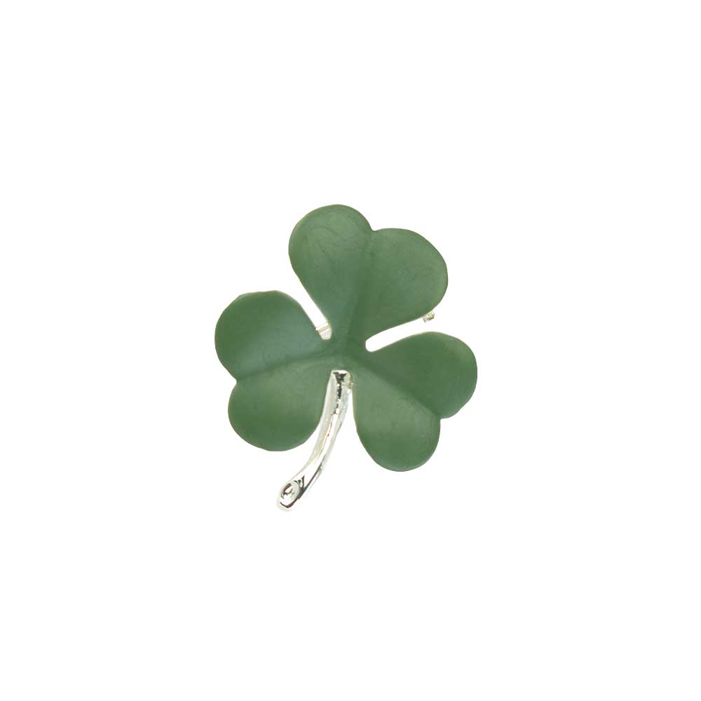 Irish Shamrock Brooch | Matt Green | 2.5cm Wide | Mini Gift | Cracker Filler