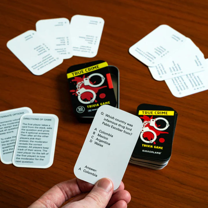 True Crime Trivia | Gift in a Tin | Little Gift | Cracker Filler