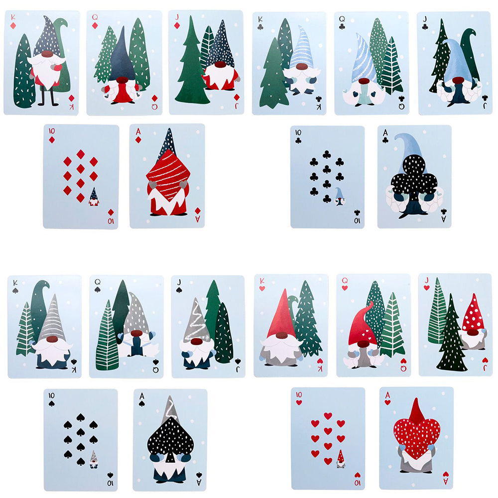 Jolly Christmas Gonks Themed Printed Playing Cards | Mini Gift