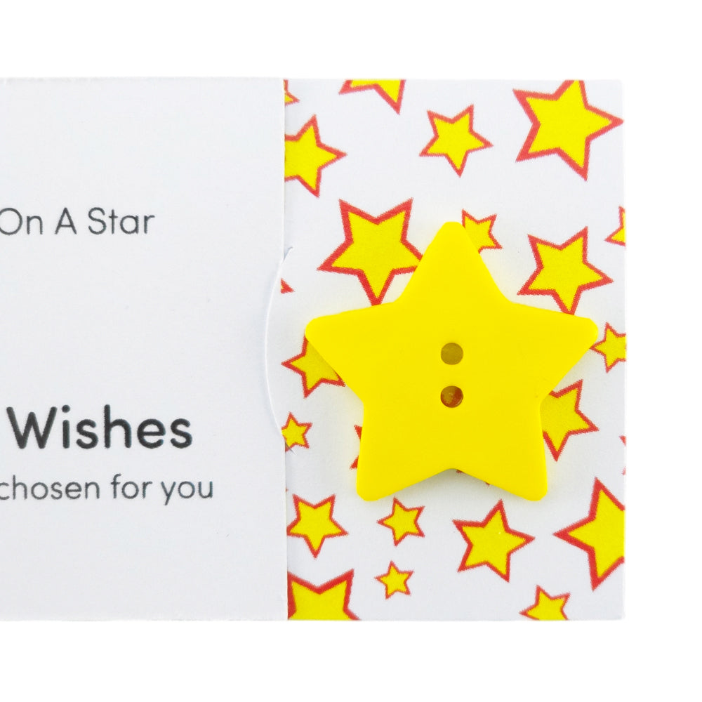 Wishing on a Star | Button Wishes Sew On Token | Mini Gift | Cracker Filler