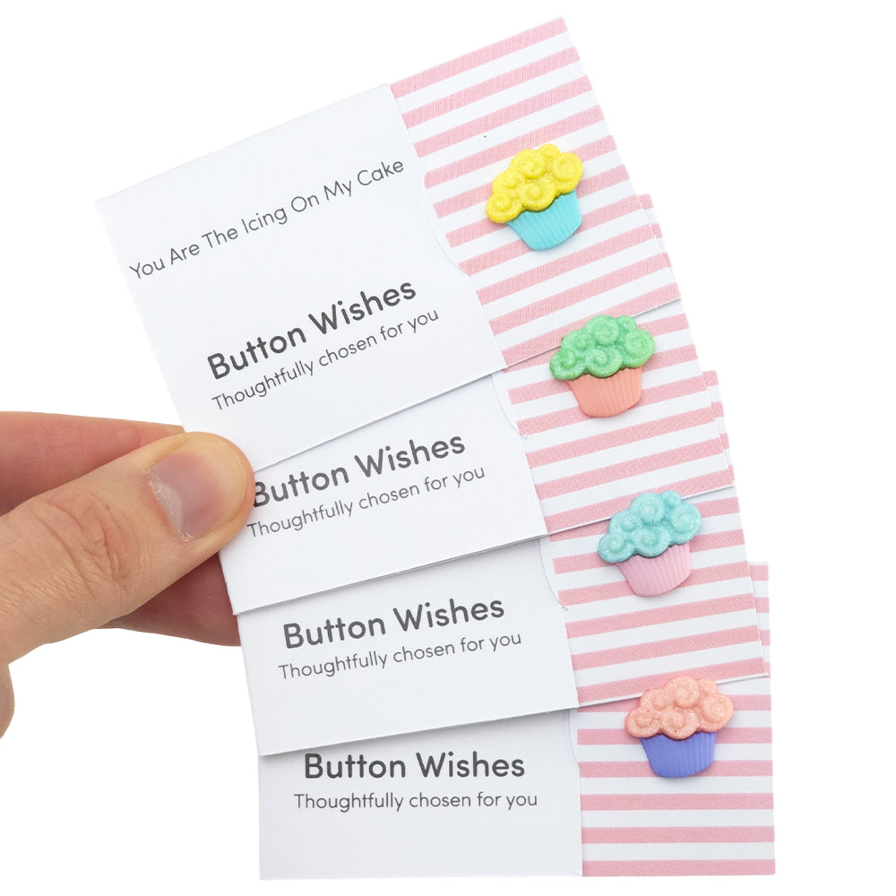 You Are The Icing On My Cake | Button Wishes Sew On Token | Mini Cracker Filler