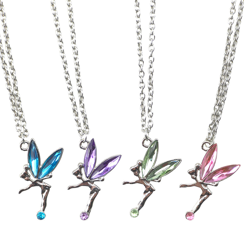 Flying Crystal Fairy Necklace for Girls | Single | Mini Gift | Cracker Filler