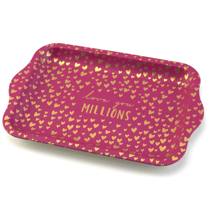 Love You Millions | Tinware Tray | 24 x 16cm | Sara Miller