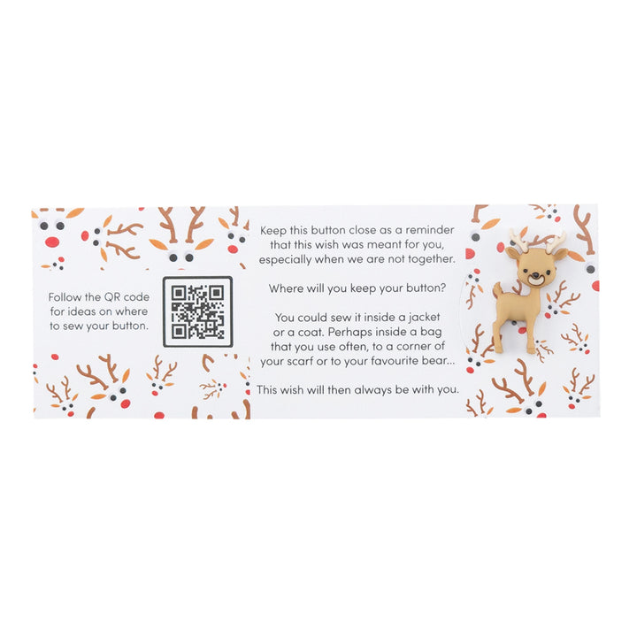 I Love You Deer-ly | Christmas | Button Wishes Sew On Token | Cracker Filler