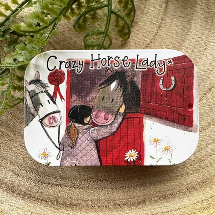 Crazy Horse Lady | Little Slide Shut Tin to Fill | Mini Gift | Cracker Filler