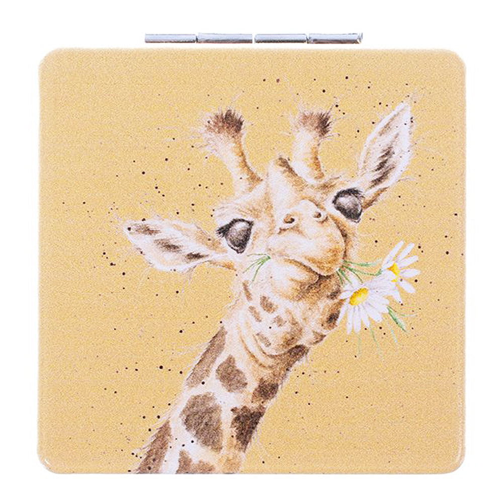 Daisy Chomping Giraffe | Compact Mirror | Ladies Handbag Gift | Wrendale Designs