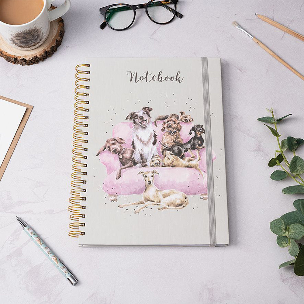 Movie Night Dogs | A4 Spiral Bound Notebook | Wrendale Designs