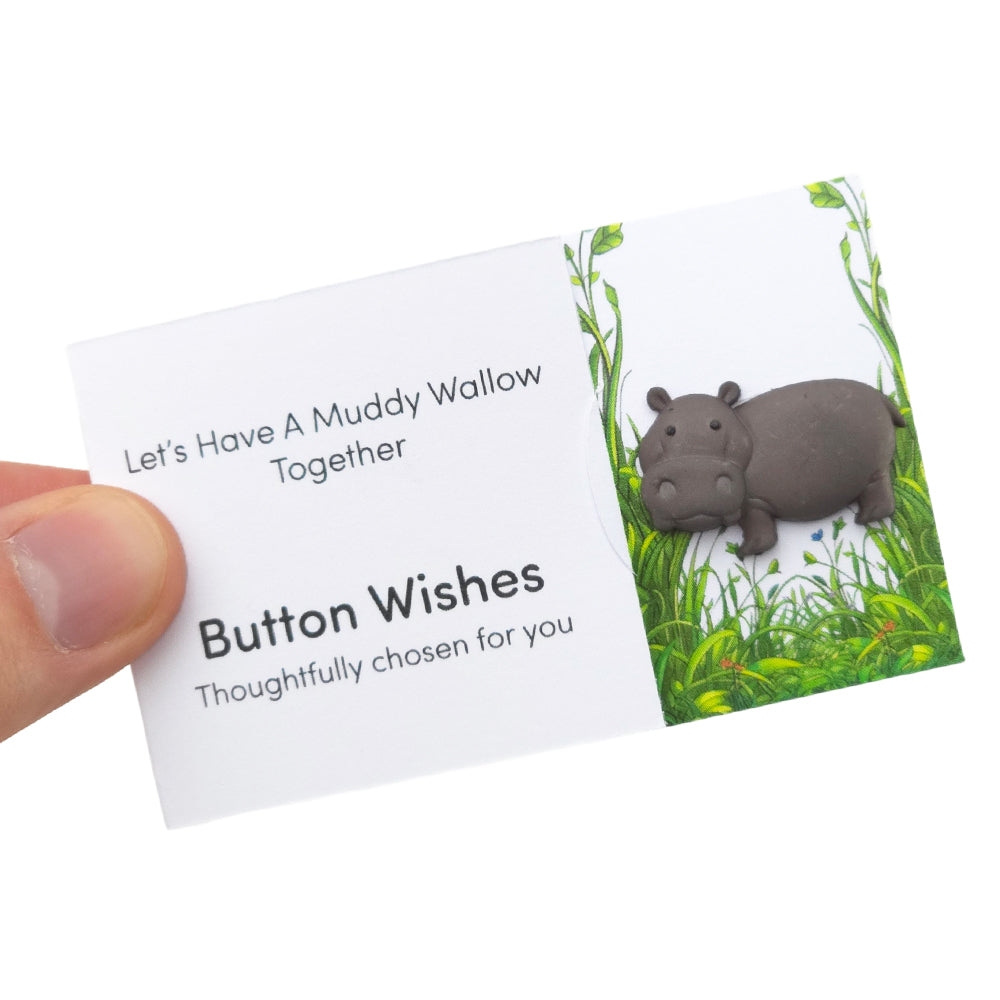 Let’s Have a Muddy Wallow Together | Button Wishes Sew On Token | Mini Gift