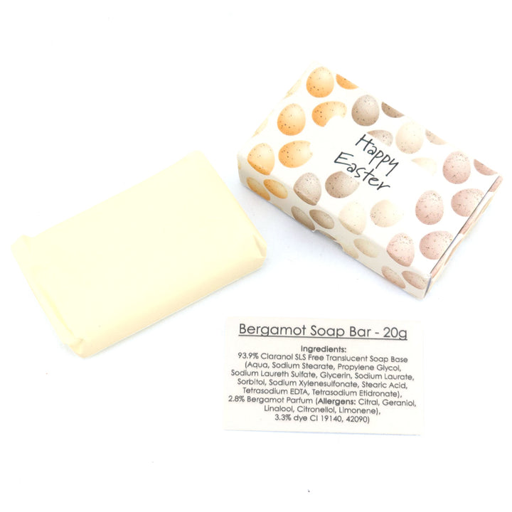 Happy Easter Natural Speckled Eggs | Bergamot | 20g Travel Soap Bar | Cracker Filler | Little Gift