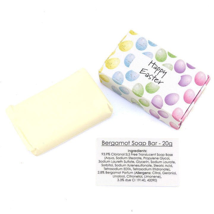 Happy Easter Pastel Speckled Eggs | Bergamot | 20g Travel Soap Bar | Cracker Filler | Little Gift