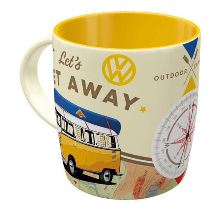 VW Camper Let's Get Away  | Chunky Ceramic Mug