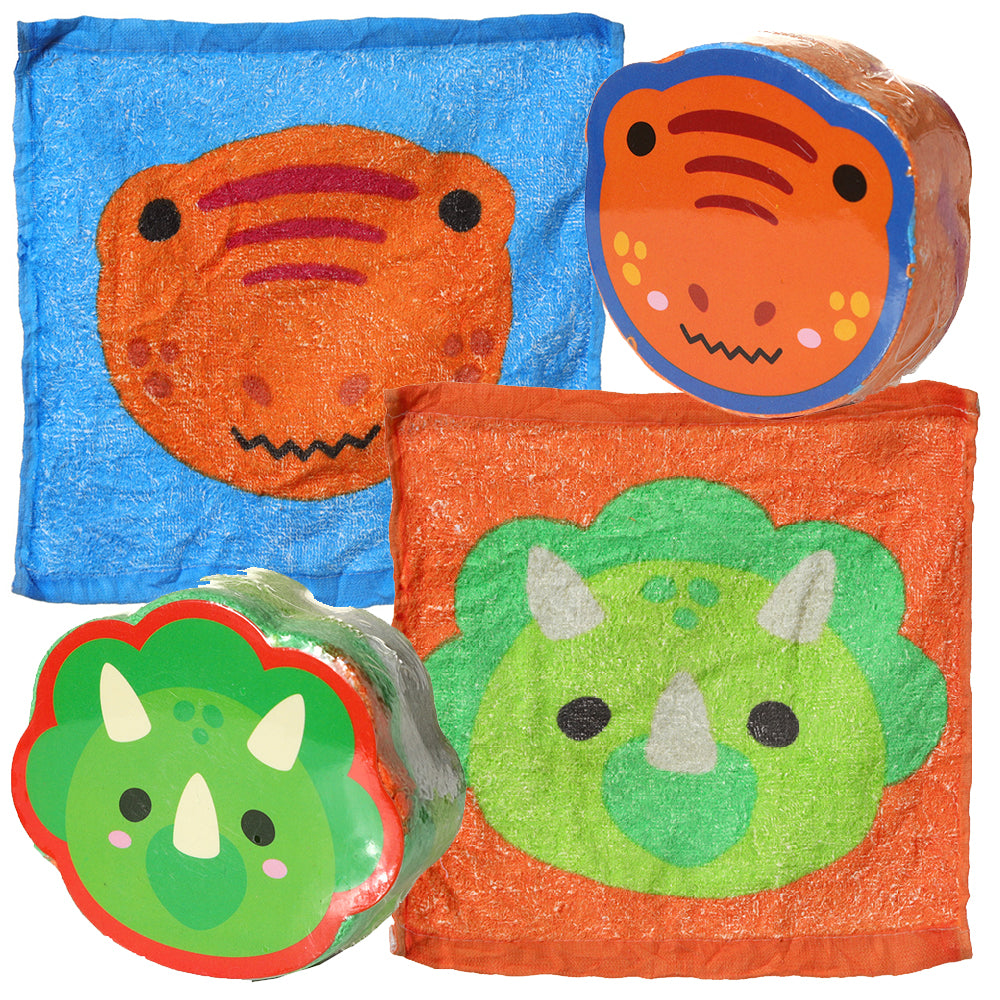 Fun Dinosaur | Compressed Flannel | Single | Mini Gift | Cracker Filler