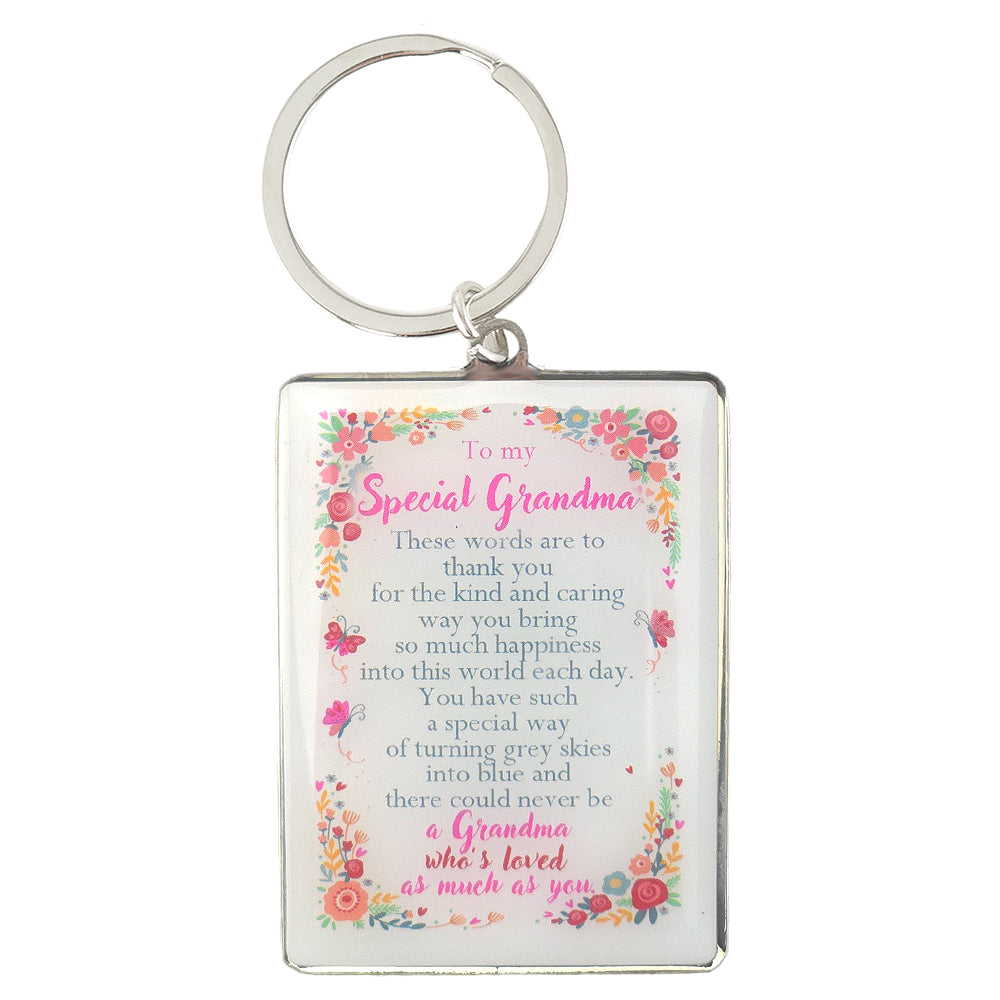 Special Grandma | Lovely Verse | Metal Keyring | Mini Gift | Cracker Filler