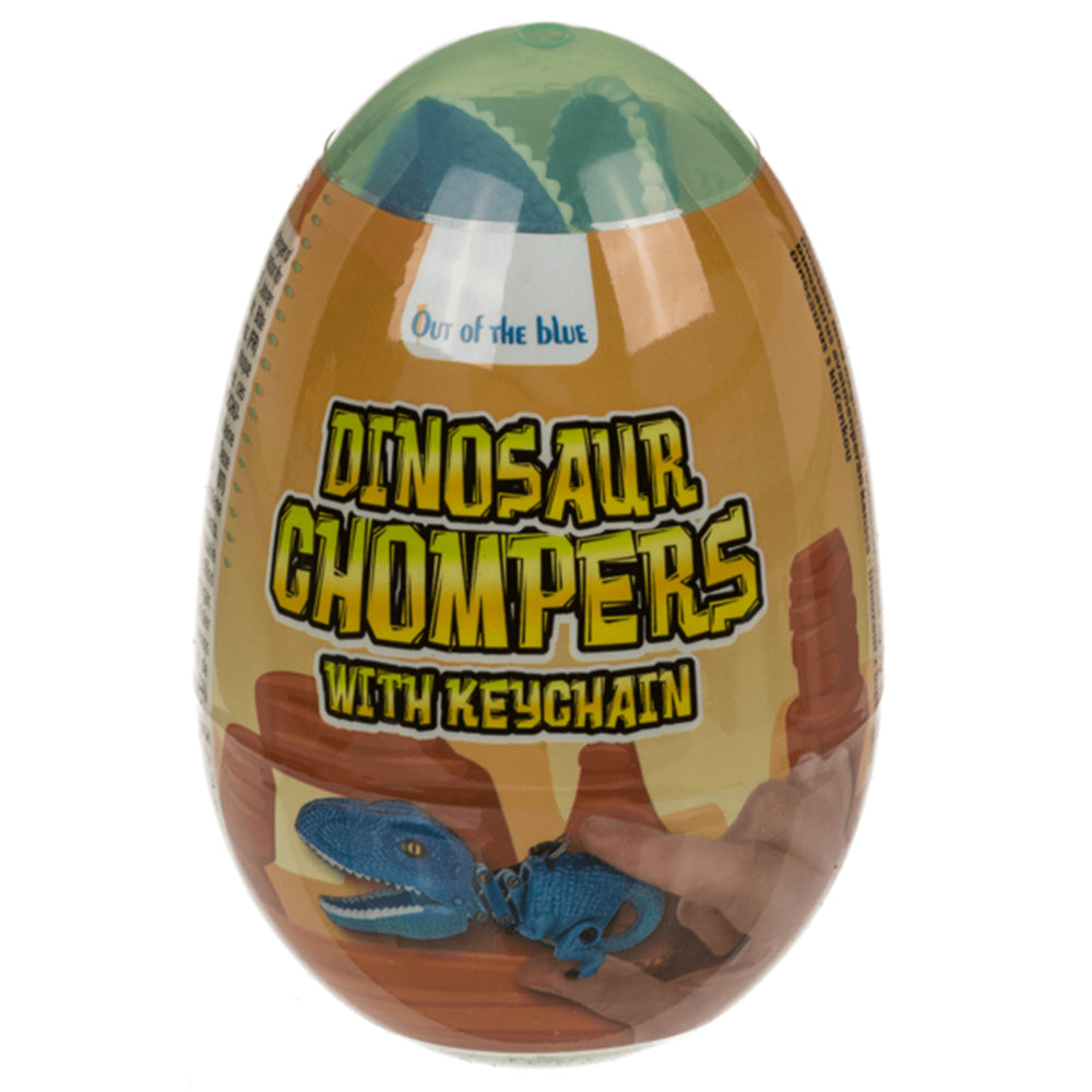 Dinosaur Chompers | Keyring in Plastic Egg | Single | Mini Gift | Cracker Filler