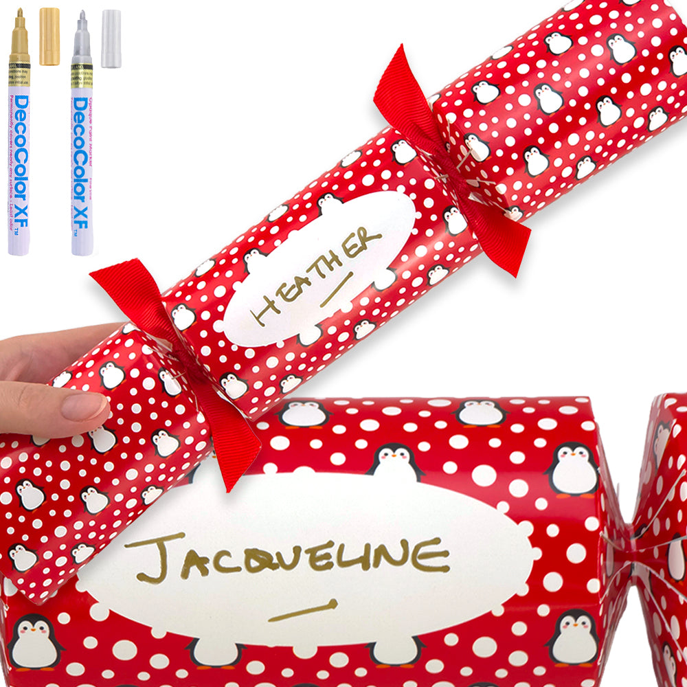 Personalise Your Own Christmas Crackers Craft Kit | Snowtime Penguin | Minimum 4