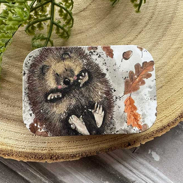Hibernating Hedgehog | Little Slide Shut Tin to Fill | Cracker Filler Gift