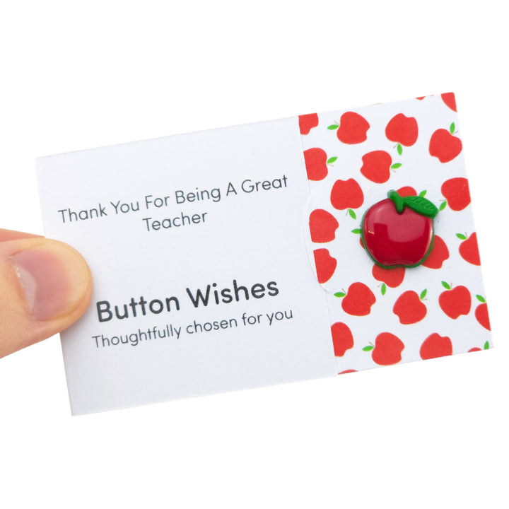 Thank You For Being A Great Teacher | Button Wishes Sew On Token | Mini Gift