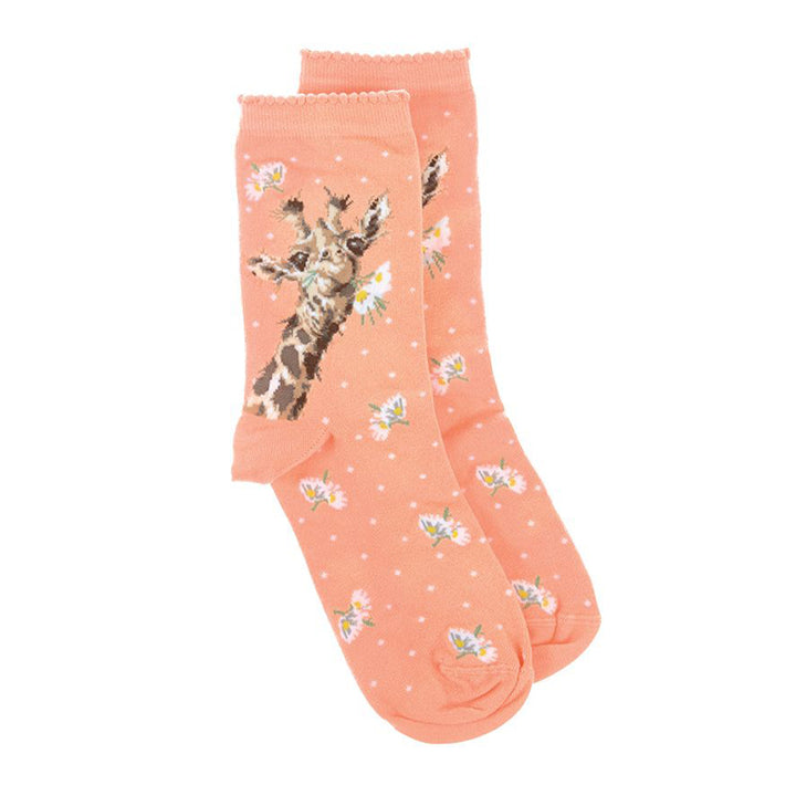 Daisy Giraffe | Ladies Supersoft Bamboo Socks | One Size | Wrendale Designs