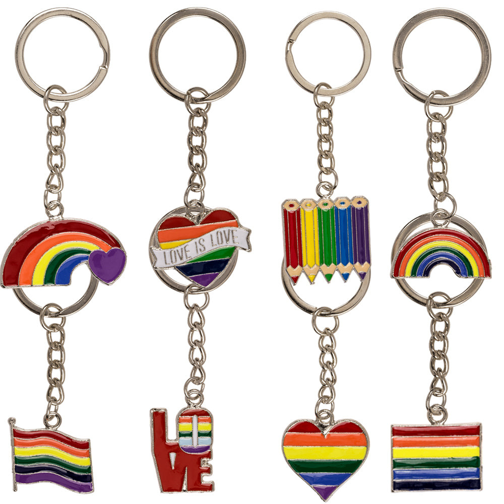 Pride Rainbow | Metal Keyring | Single | Little Gift | Cracker Filler