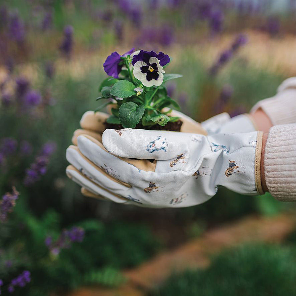 Dog Friends Fabric Gardening Gloves | One Size | Wrendale Designs